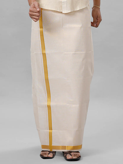 Men Tissue Single Dhoti - J1226