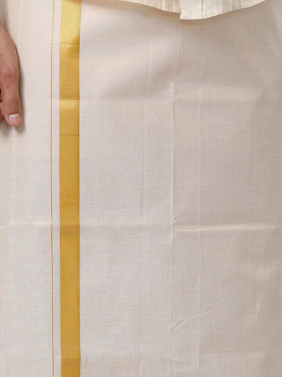 Men Tissue Single Dhoti - J1226