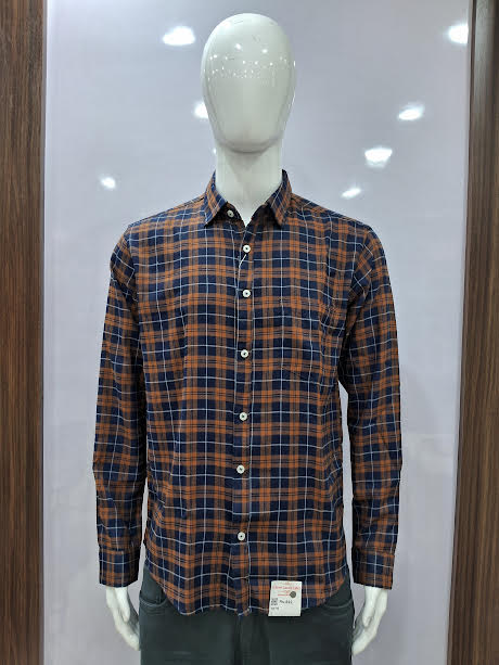 MENS COTTON CHECKERED SHIRT | L SIZE -B4760