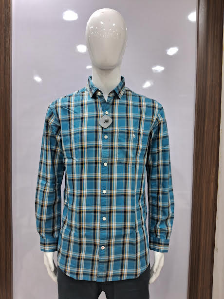 MENS COTTON CHECKERED SHIRT | L SIZE - C4072