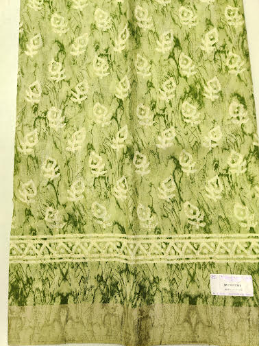 LINEN COTTON SAREE CHANDERI PRINT - C3862