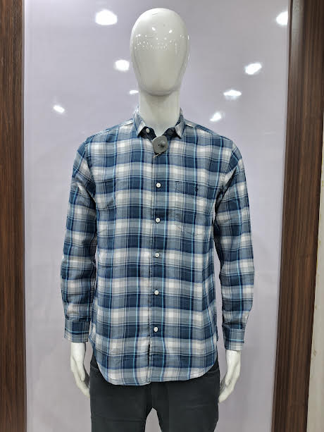 MENS COTTON CHECKERED SHIRT | L SIZE - B2688