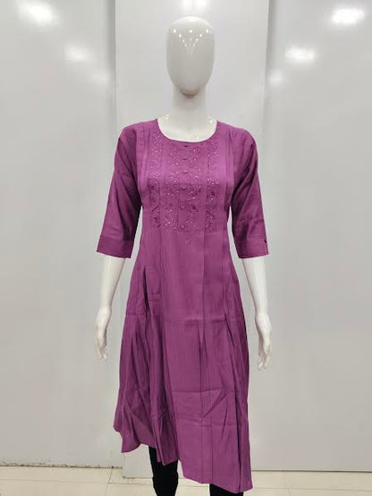 Bangladeshi Cotton A-Line Kurti - J1273