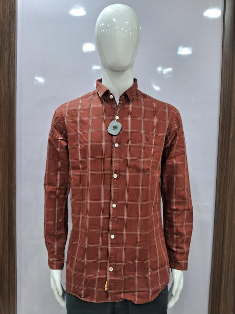 MENS COTTON CHECKERED SHIRT | L SIZE - B3214