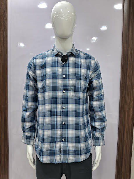 MENS COTTON CHECKERED SHIRT | L SIZE - C4073