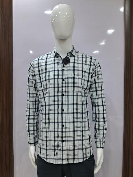 MENS COTTON CHECKERED SHIRT | L SIZE -C4132