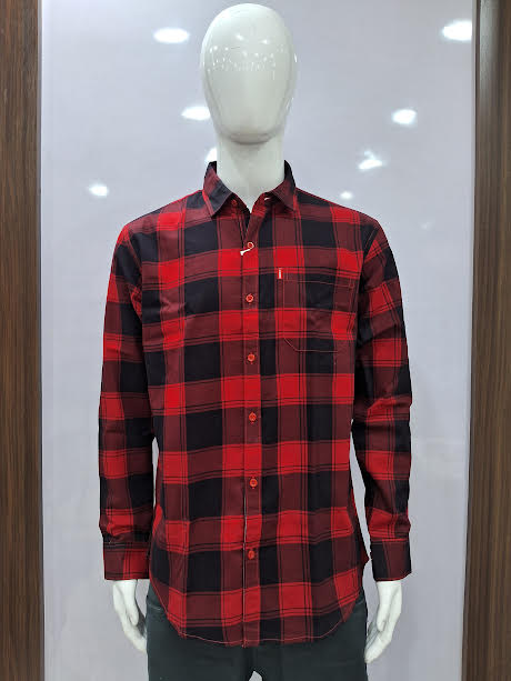 MENS COTTON CHECKERED SHIRT | L SIZE -C3841