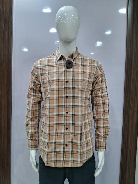 MENS COTTON CHECKERED SHIRT | L SIZE - C4067