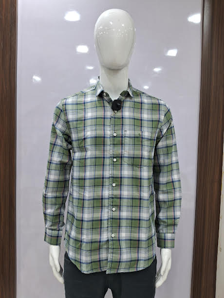 MENS COTTON CHECKERED SHIRT | L SIZE - C4068