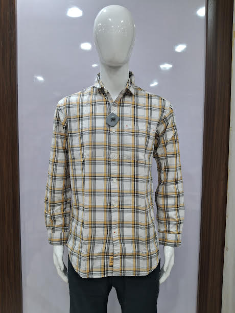 MENS COTTON CHECKERED SHIRT | L SIZE - B2688