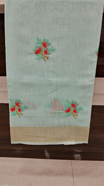 SUSMITHA COTTON SAREE WITH EMBROIDERY WORK - D1290