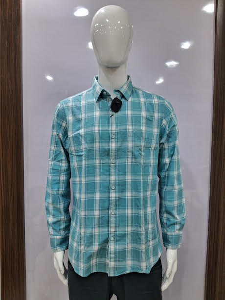 MENS COTTON CHECKERED SHIRT | L SIZE - B755