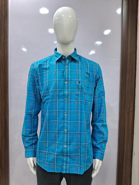 MENS COTTON CHECKERED SHIRT | L SIZE - L1827