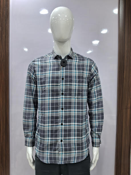 MENS COTTON CHECKERED SHIRT | L SIZE -C4068