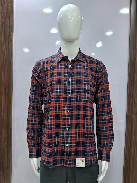 MENS COTTON CHECKERED SHIRT | L SIZE - B4756