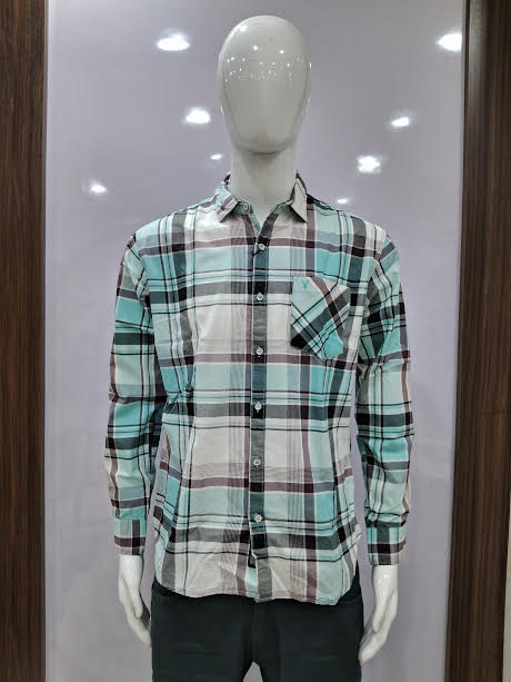 MENS COTTON CHECKERED SHIRT | L SIZE - C3832