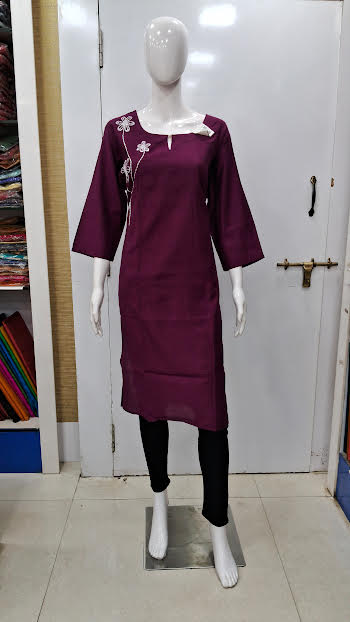 XXL SIZE -  Spun Cotton Side Open Tops - D1725