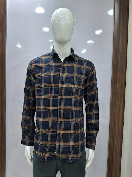 MENS COTTON CHECKERED SHIRT | L SIZE -C448