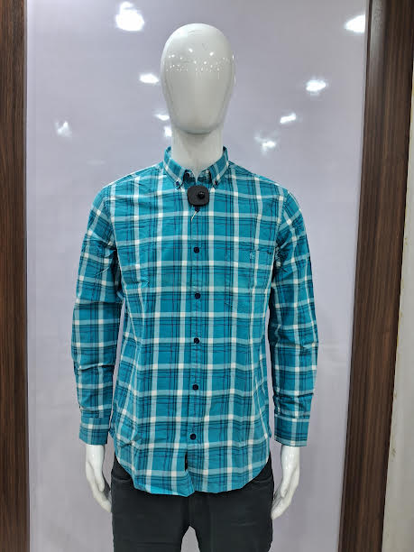 MENS COTTON CHECKERED SHIRT | L SIZE - C4067