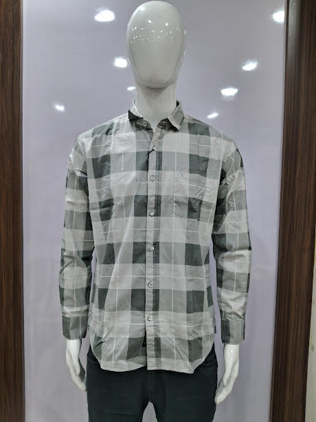 MENS COTTON CHECKERED SHIRT | L SIZE - C3835