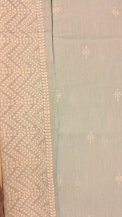 CHANDERI COTTON SAREE WITH EMBROIDERY WORK - J644