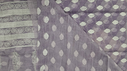 KHADI COTTON SAREE WITH FOIL PRINT - J505