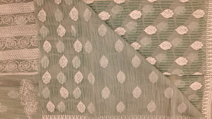 KHADI COTTON SAREE WITH FOIL PRINT - J505