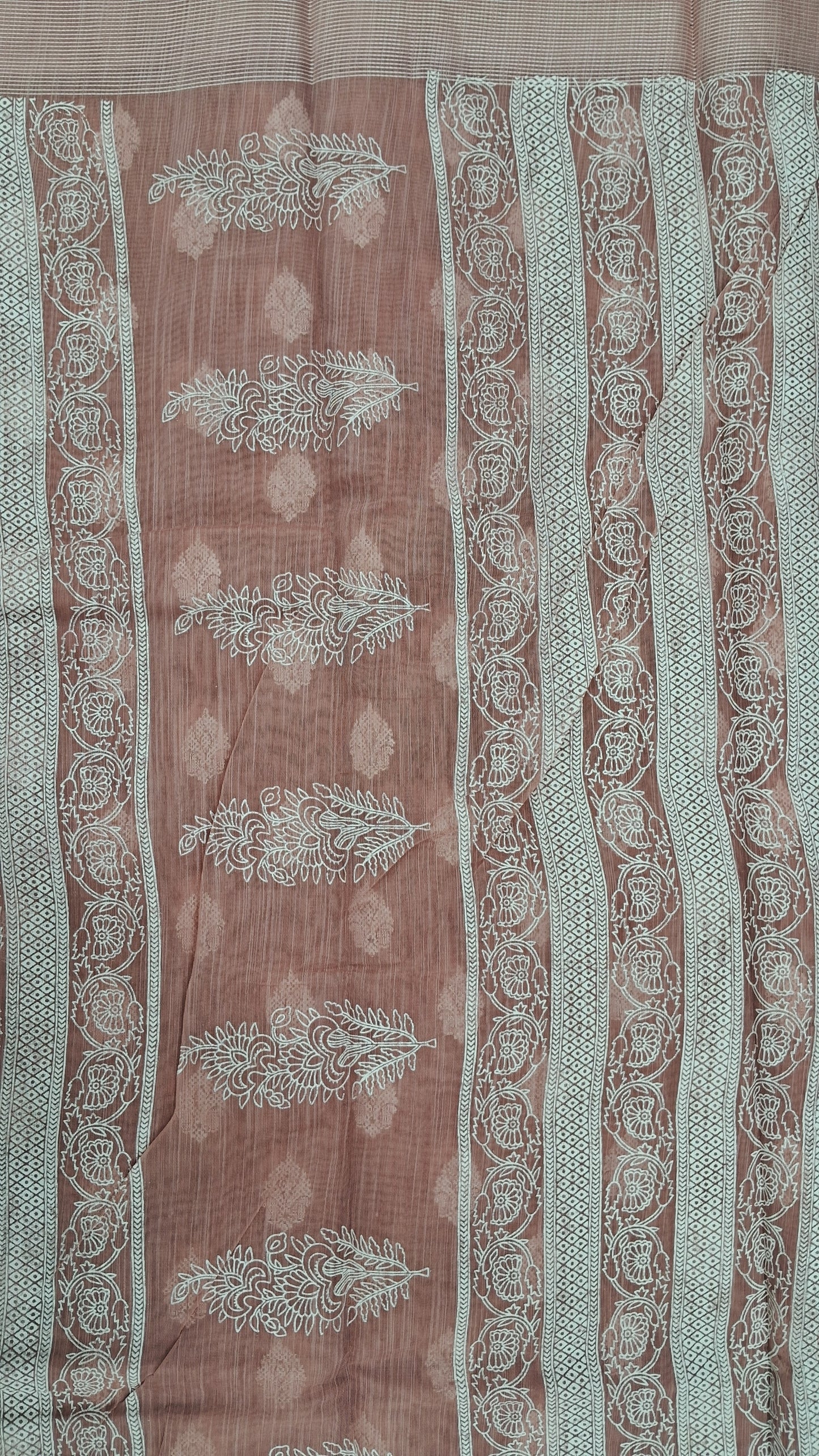 KHADI COTTON SAREE WITH FOIL PRINT - J505