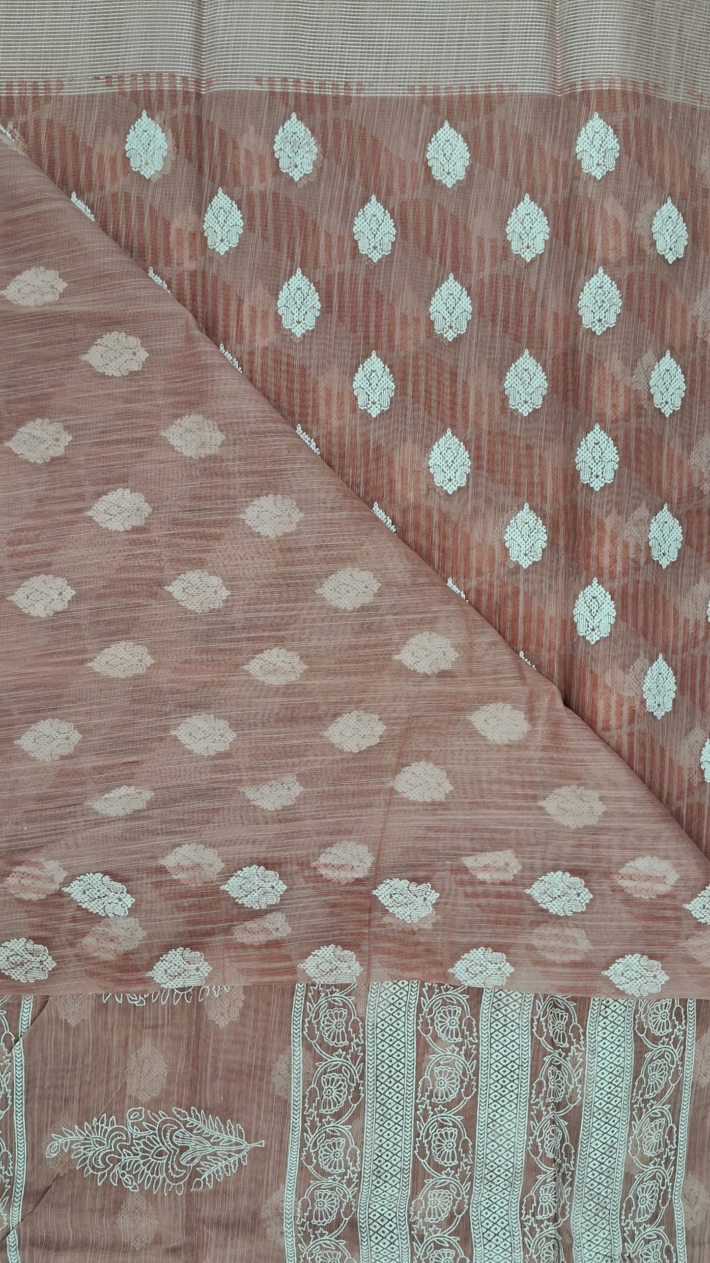 KHADI COTTON SAREE WITH FOIL PRINT - J505