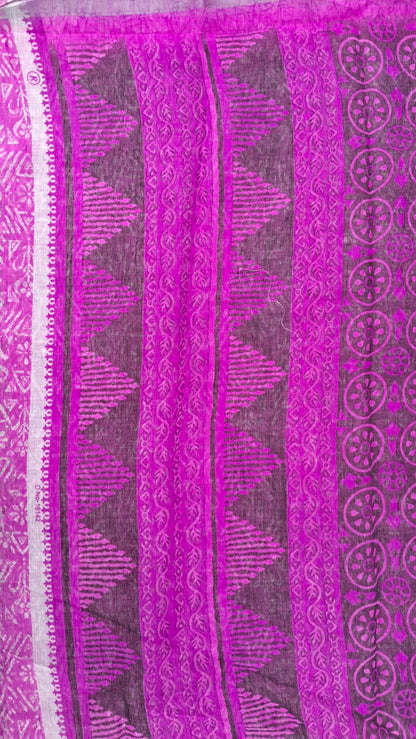 CHANDERI NAYANA LINEN COTTON SAREE - J502