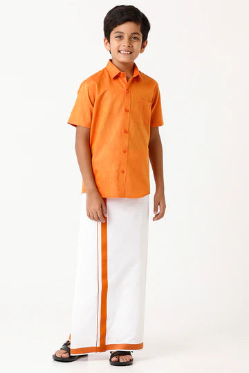 Dhoti and Shirt 2 in 1 Set For Kids - K1001