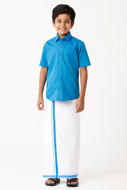 Dhoti and Shirt 2 in 1 Set For Kids - K1001