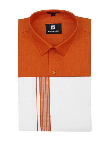 Men's Cotton Matching Shirt and Dhoti Combo Luster - J1195