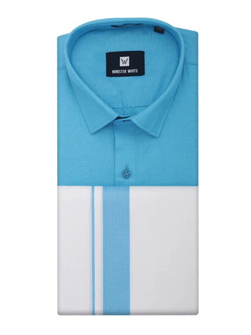 Men's Cotton Matching Shirt and Dhoti Combo Luster - J1195