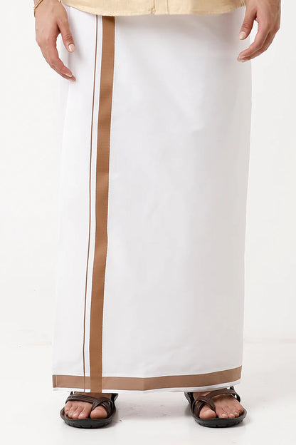 Single Dhoti With Fancy  Big Borders For Men - J1224