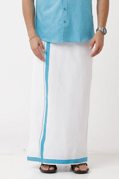 Single Dhoti With Fancy  Big Borders For Men - J1224