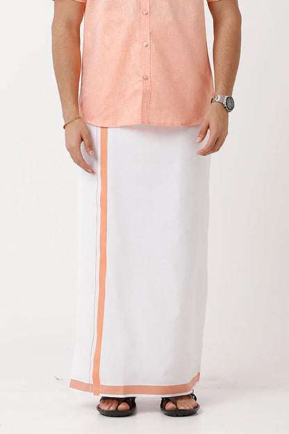 Single Dhoti With Fancy  Big Borders For Men - J1224