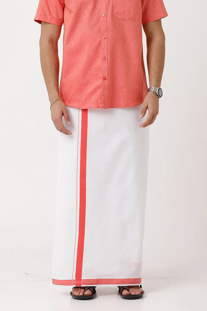 Single Dhoti With Fancy  Big Borders For Men - J1224